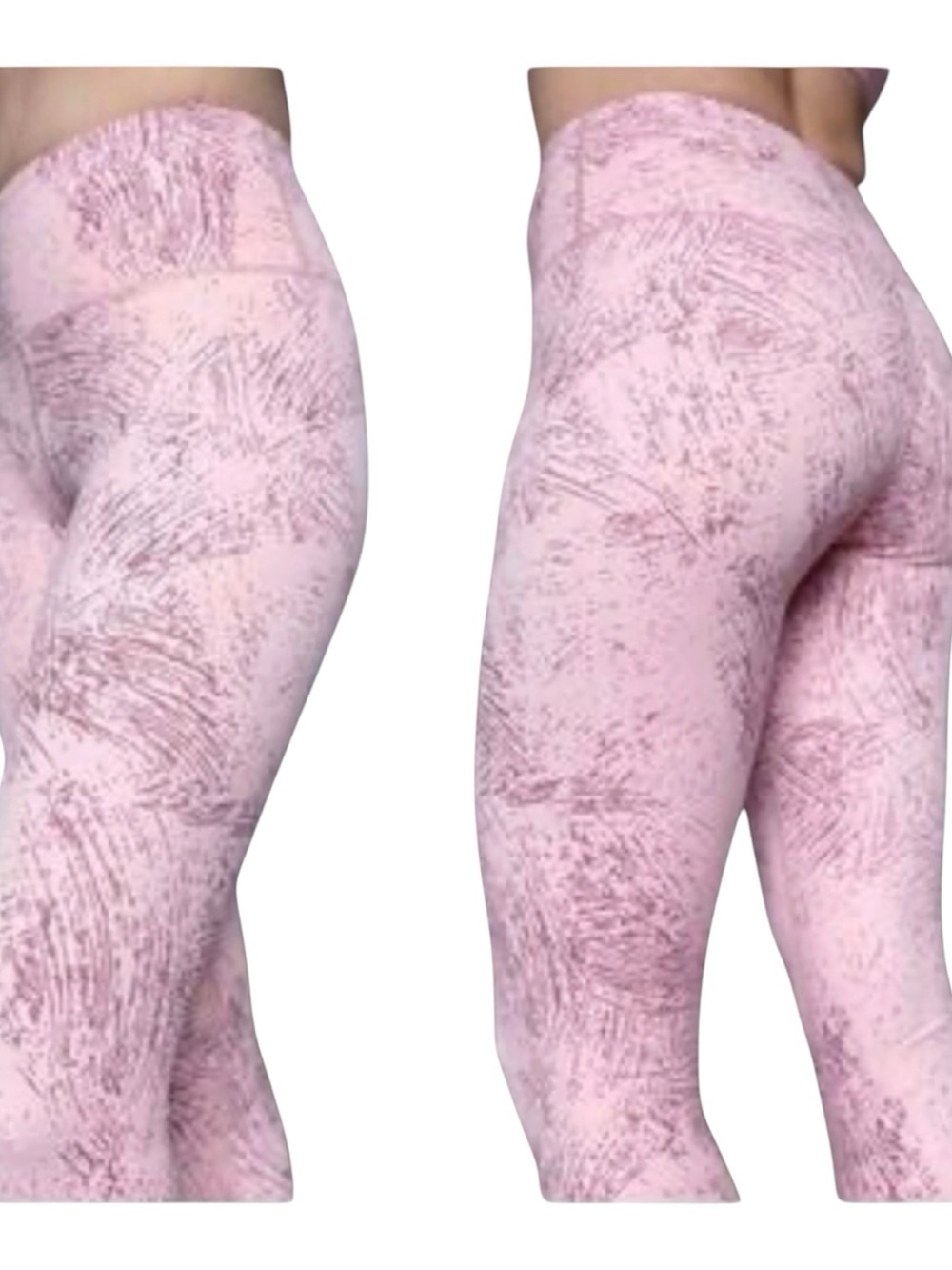 NWOT ZYIA Pink Abstract Print Leggings SZ 8-10